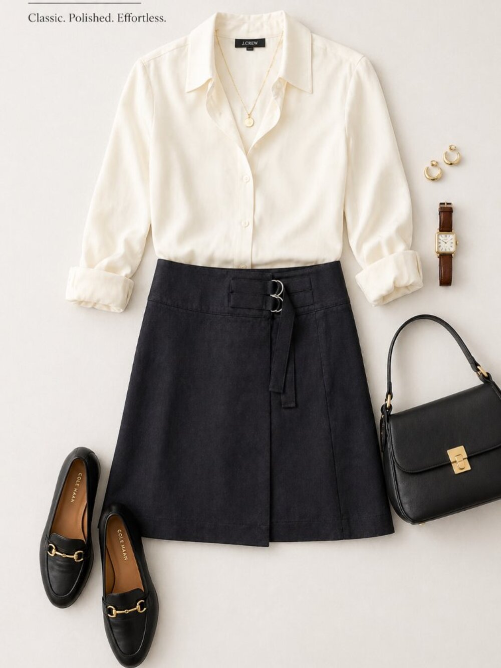Ann Taylor Navy Wrap Skirt – Size 10 | Classic Career wear Staple - Picture 8 of 8
